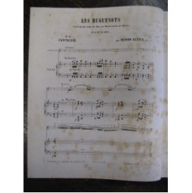 ALTÈS Henry Les Huguenots Flute Piano 1858﻿