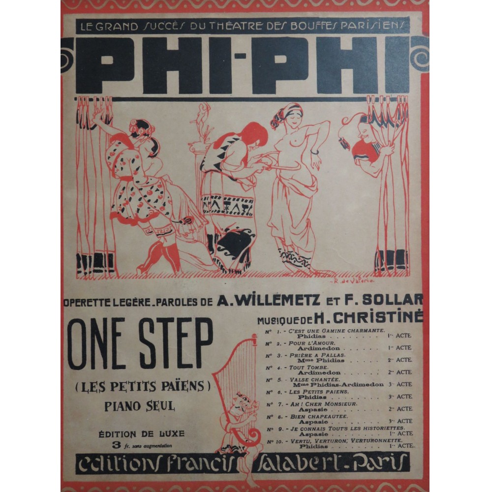 CHRISTINÉ Henri Phi-Phi Les Petits Païens Piano 1919