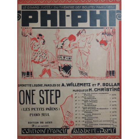 CHRISTINÉ Henri Phi-Phi Les Petits Païens Piano 1919