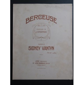 VANTYN Sidney Berceuse Dédicace Chant Piano