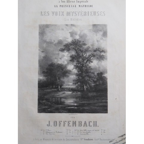 OFFENBACH Jacques Les Voix Mystérieuses No 1 L'Hiver Chant Piano 1853