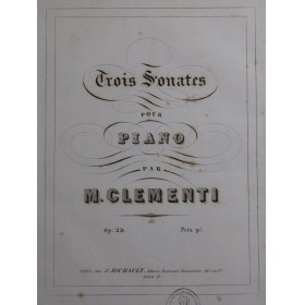 CLEMENTI Muzio Trois...