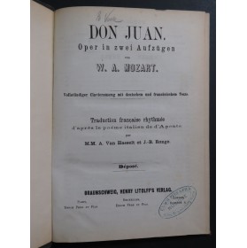 MOZART W. A. Don Juan Opera Chant Piano ca1880