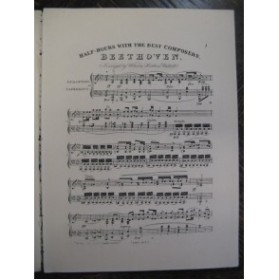 BEETHOVEN Half-Hours Piano ca1875