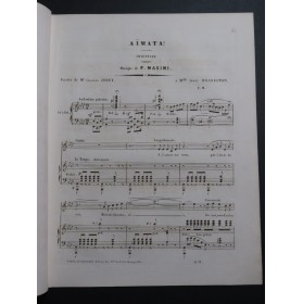 MASINI F. Aïmata ! Chant Piano XIXe siècle