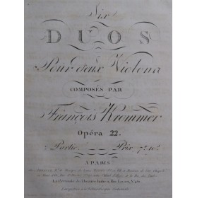 KROMMER Franz Trois Duos op...