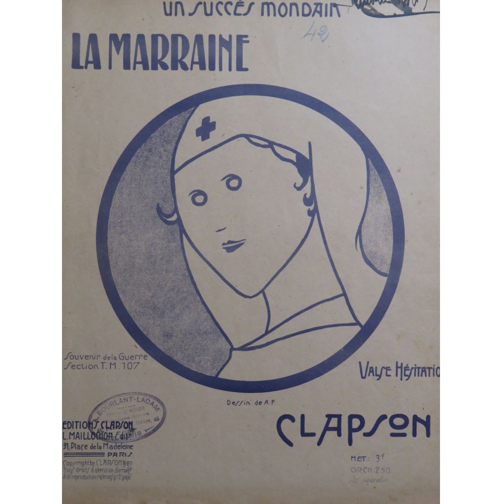 CLAPSON La Marraine Piano 1920