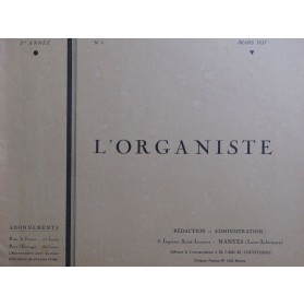 L'Organiste 3e Année No 6...