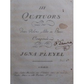 PLEYEL Ignace Trois...