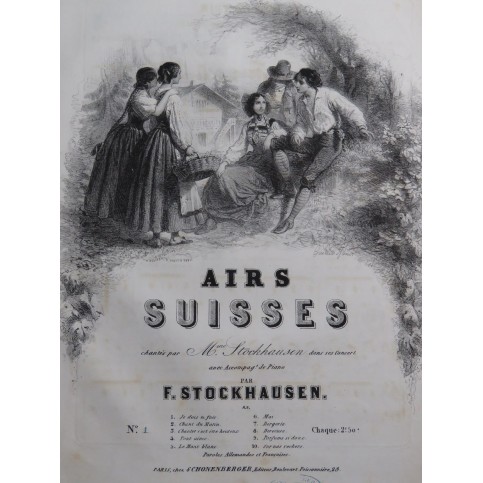 STOCKHAUSEN F. Je dois te fuir Air Suisse Chant Piano ca1840