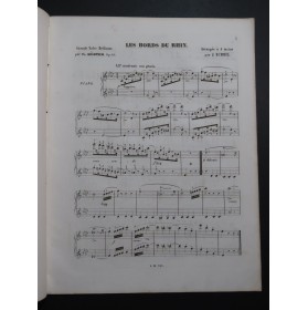 HÜNTEN François Les Bords du Rhin op 120 Piano 4 mains ca1840