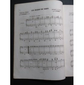 HÜNTEN François Les Bords du Rhin op 120 Piano 4 mains ca1840
