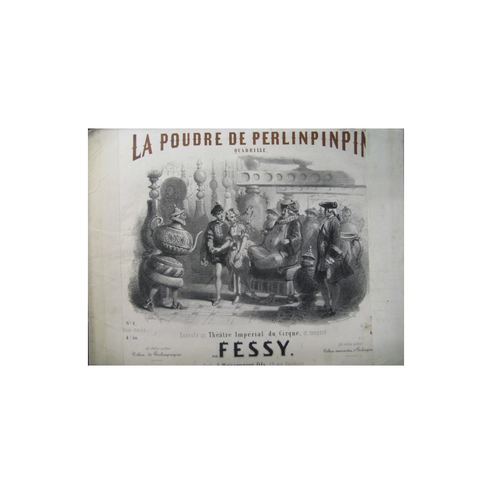 FESSY A. La Poudre de Perlinpinpin Piano Flute Violon ca1854