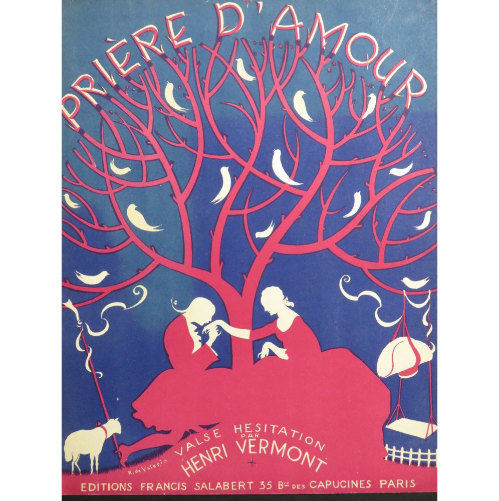VERMONT Henri Prière d'Amour Piano 1921