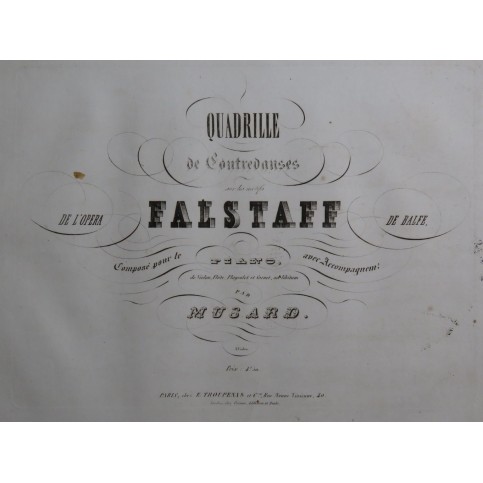 MUSARD Quadrille sur Falstaff Piano ca1838