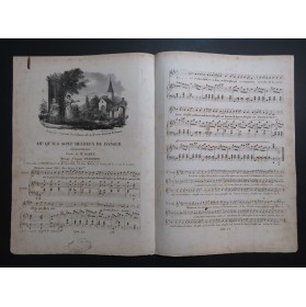 PANSERON Auguste Ah! Qu'ils sont Heureux de Danser Chant Piano ca1830