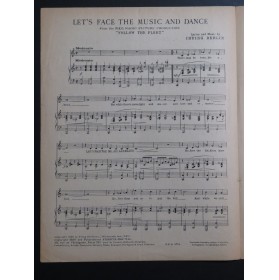 BERLIN Irving Let's Face The Music And Dance Chant Piano 1936