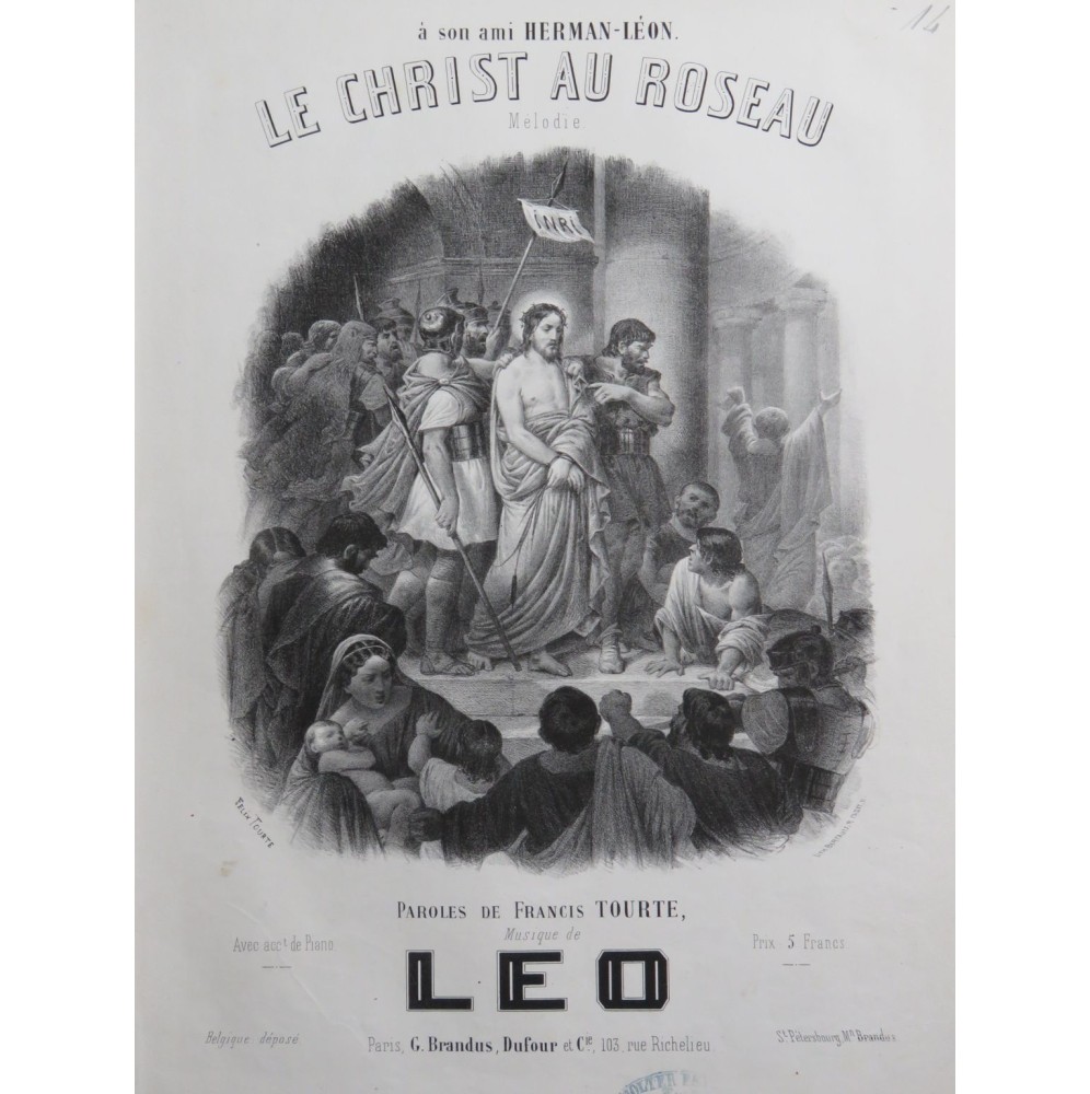 LEO Le Christ au Roseau Chant Piano ca1856