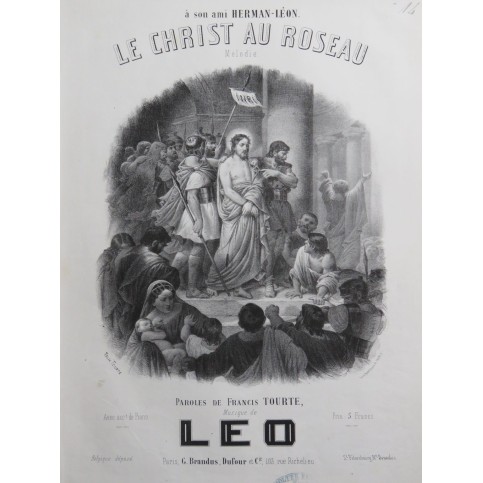 LEO Le Christ au Roseau Chant Piano ca1856