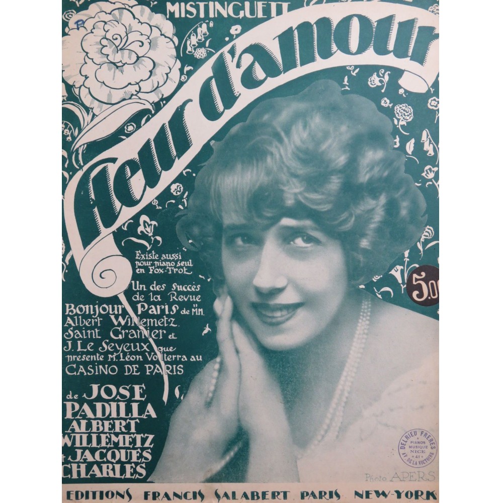 PADILLA José Fleurs D'Amour Piano 1925