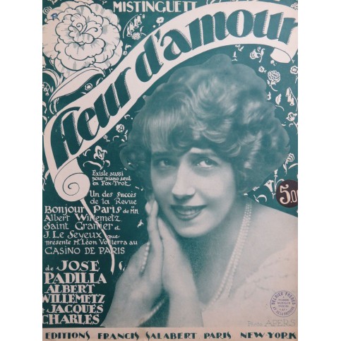 PADILLA José Fleurs D'Amour Piano 1925