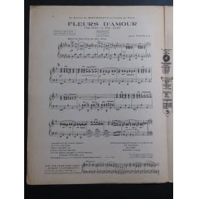 PADILLA José Fleurs D'Amour Piano 1925