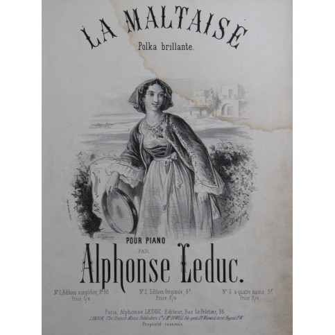 LEDUC Alphonse La Maltaise Piano ca1868