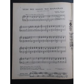SILVER Frank COHN Irving Yes ! We Have no Bananas Piano 1923
