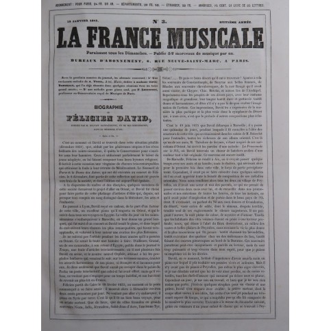 La France Musicale Huitième Année 1845