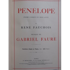 FAURÉ Gabriel Pénélope...