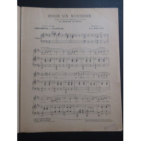 POUGET Léo Pour un Sourire Chant Piano 1919