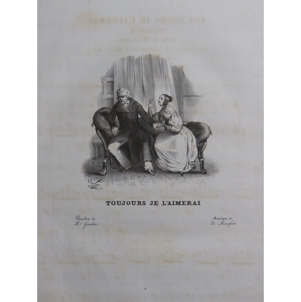 MONTFORT A. Toujours je l'aimerai Chant Piano ca1830