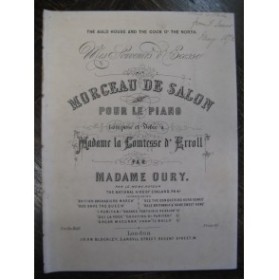 OURY Madame Mes Souvenirs d'Ecosse Piano ca1870