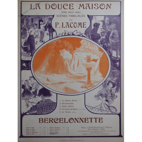 LACOME Paul Bercelonnette Chant Piano 1908