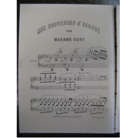 OURY Madame Mes Souvenirs d'Ecosse Piano ca1870