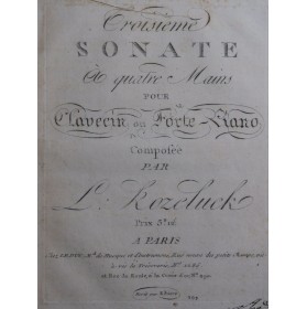 KOZELUCH Leopold Sonate...