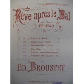 BROUSTET Edouard Rêve après le Bal Flute Piano 1886