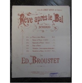 BROUSTET Edouard Rêve après le Bal Flute Piano 1886