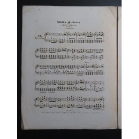 STRAUSS Johann Martha Quadrille op 215 Piano ca1850