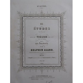 ALARD Delphin Dix Etudes...