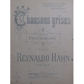 HAHN Reynaldo Chansons...