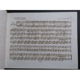 DONIZETTI JULLIEN Le Comte de Paris Quadrille Piano Cornet ca1840
