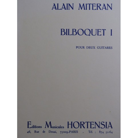 MITERAN Alain Bilboquet 1 pour 2 Guitares 1981