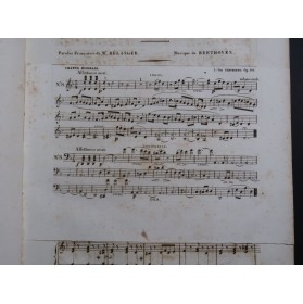 BEETHOVEN L'Orpheline Mélodie Ecossaise Chant Piano ca1840