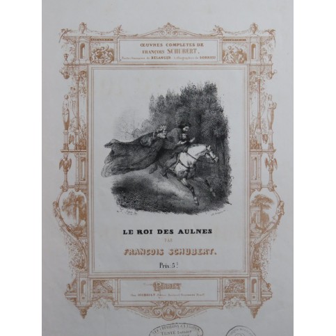 SCHUBERT Franz Le Roi des Aulnes Chant Piano ca1840