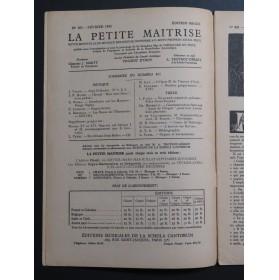 La Petite Maîtrise No 261 Vadon Hanff Micha Lacroix Orgue 1935