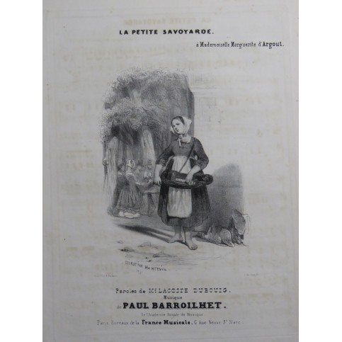 BARROILHET Paul La Petite Savoyarde Chant Piano 1841