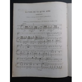 DE BEAUPLAN Amédée La voix de ce qu'on aime Chant Piano ca1830