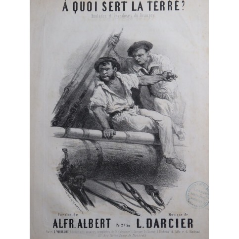 DARCIER Louis A quoi sert la terre ? Chant Piano ca1880