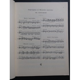 SCHUBERT Franz Moments Musicaux et Impromptus Piano